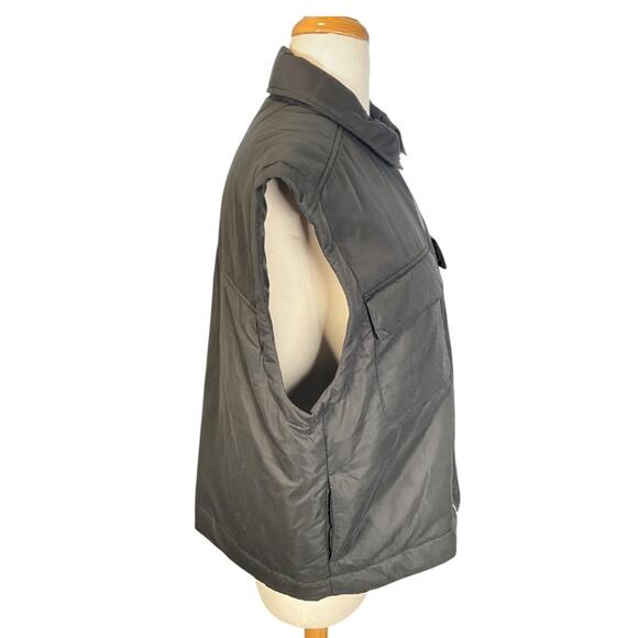 Calia by Carrie Underwood Black Puffer Vest SZ Medium Zip Front Utility Pockets - Picture 5 of 12